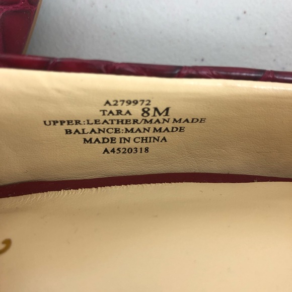 C Wonders Croco Embossed Leather Pumps Size 8M - Picture 5 of 8